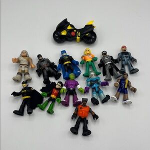 Imaginext Figures Lot 13  Pcs Marvel DC Super Heroes Jurassic World